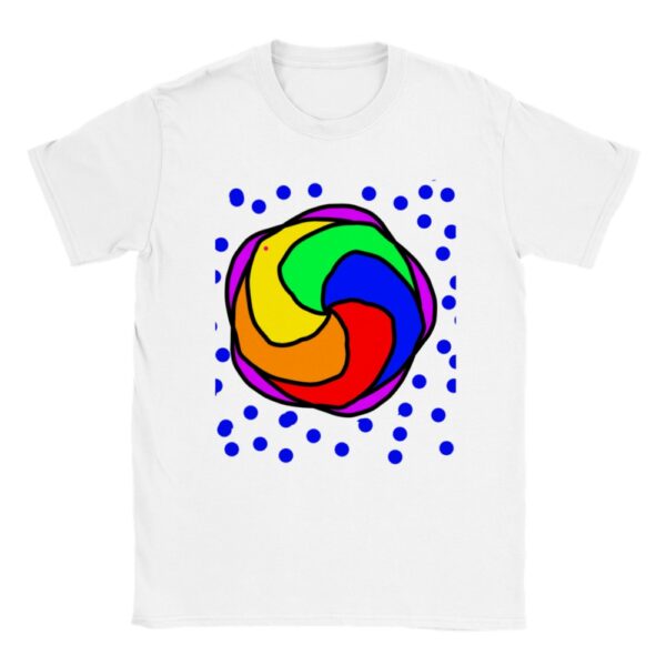 JC Artsy Crafts Kids t-shirt "Rainbow swirl" (front side print only)