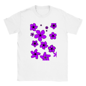 JC Artsy Craft Kids t-shirt "Purple flowers"