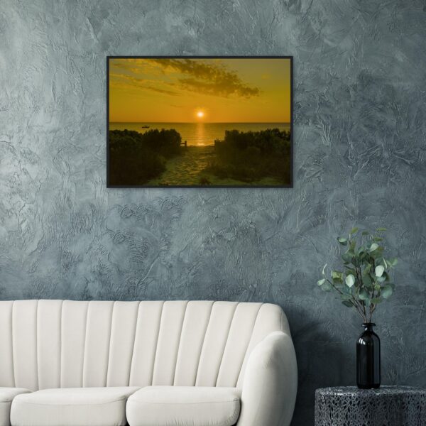 Fremantle Sunset, Fremantle, WA (PEFR23-03) - Classic Semi-Glossy Paper Wooden Framed Poster Range